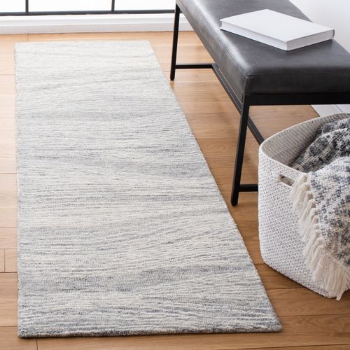 Tapis Metro 69 X 122 Cm Moderne Contemporain Tilda Gris