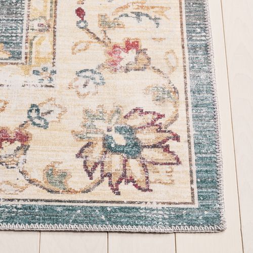 Tapis Arizona 183 X 183 Cm Traditionnel Petra Green / Beige