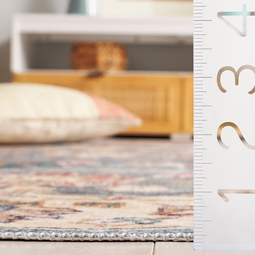 Tapis Arizona 183 X 183 Cm Traditionnel Petra Green / Beige