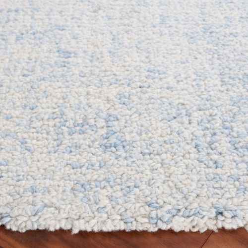 Tapis Abstrait 183 X 183 Cm Geometrique Tempest Bleu / Ivoire