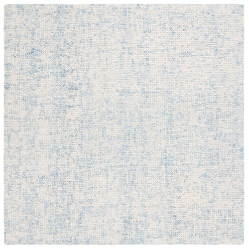 Tapis Abstrait 183 X 183 Cm Geometrique Tempest Bleu / Ivoire
