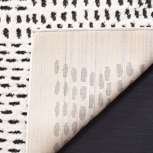 Tapis Lindsay Shag 201 X 201 Cm Moderne Grazia Ivoire / Noir