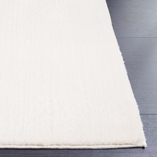 Tapis Faux Rabbit Fur 183 X 274 Cm Solide Et Tonale Lulee Ivory