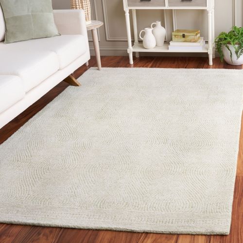 Tapis Abstrait 122 X 183 Cm Bohemien Alaska Vert / Ivoire