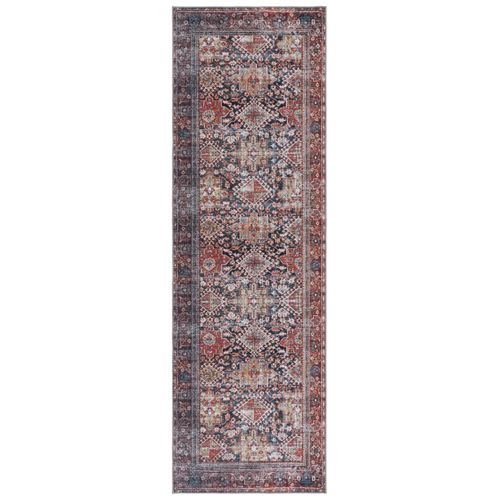 Tapis Tucson 76 X 122 Cm De Transition Minna Bleu Marine / Rouille