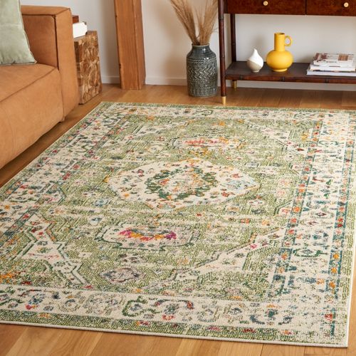 Tapis Madison 122 X 183 Cm De Transition Odalys Sage / Ivoire