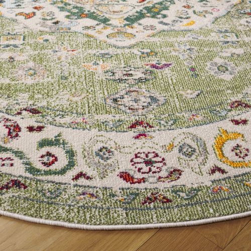 Tapis Madison 201 X 201 Cm De Transition Odalys Sage / Ivoire