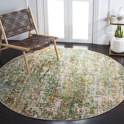 Tapis Madison 122 X 122 Cm Contemporain Manjor Green / Turquoise