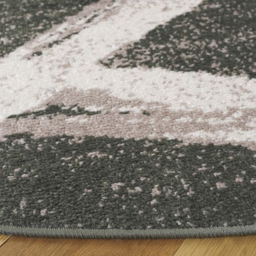 Tapis Adirondack 235 X 305 Cm Vague Moderne En Détresse Leocadia Neutre / Gris