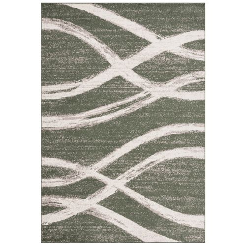 Tapis Adirondack 235 X 305 Cm Vague Moderne En Détresse Leocadia Neutre / Gris