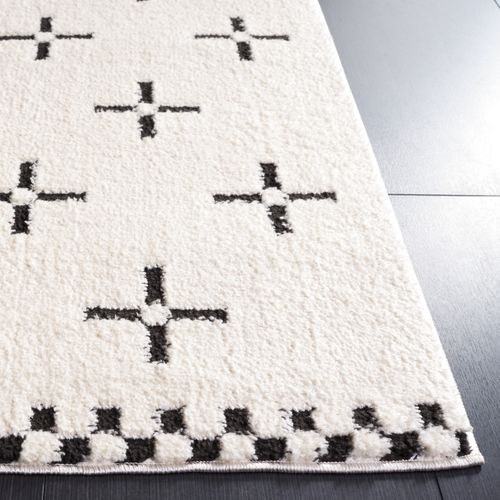 Tapis Lindsay Shag 91 X 152 Cm Bohémien Imogen Ivory / Black