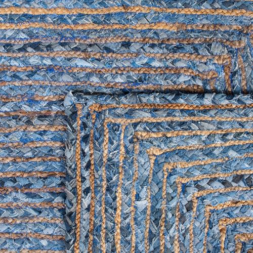 Tapis Cape Cod 69 X 122 Cm Cotier Xyla Bleu / Naturel