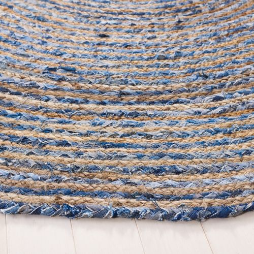 Tapis Cape Cod 152 X 152 Cm Cotier Xyla Bleu / Naturel