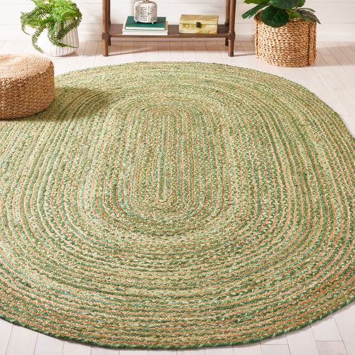 Tapis Ovale Cape Cod 152 X 244 Cm Cotier Breya Vert/naturel