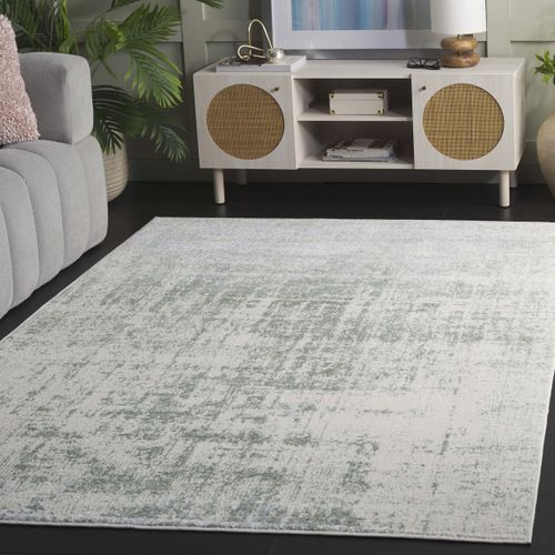 Tapis Adirondack 76 X 122 Cm Abstrait Moderne Brianna Sage / Ivoire