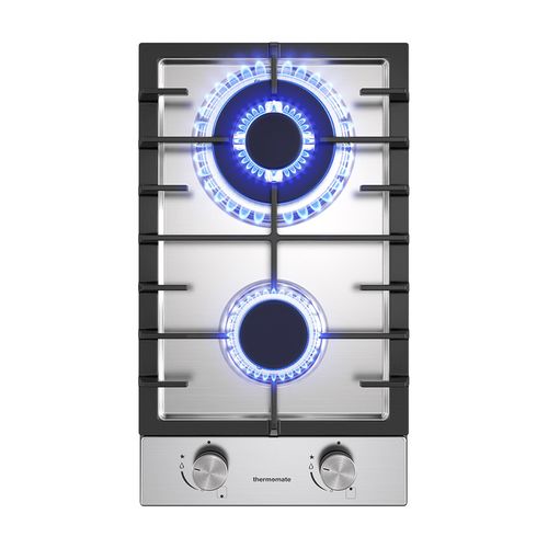 Plaque De Cuisson à Gaz Ghss302 2 Foyers, Encastrable, Gaz Naturel/propane, Acier Inoxydable, 5200w