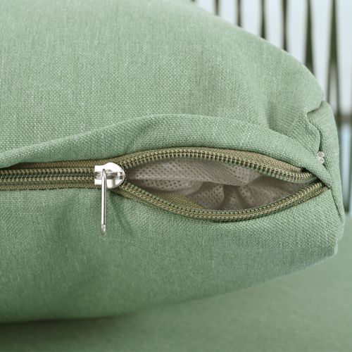 Set Lounge En L Jardin (2 Canapés + Table) - Corde Verte, Pieds Réglables + Coussins Inclus