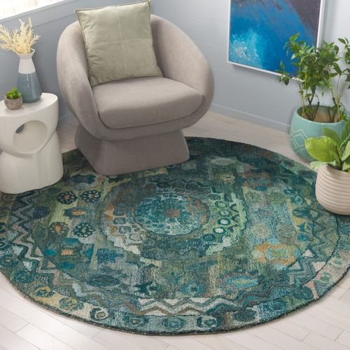 Tapis Anatolie 183 X 183 Cm Bohemien Elira Aqua
