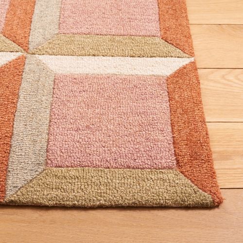 Tapis Genre 183 X 183 Cm Moderne Uma Rose / Beige