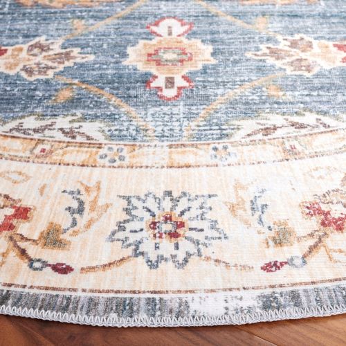 Tapis Arizona 122 X 122 Cm Traditionnel Petra Vert / Beige