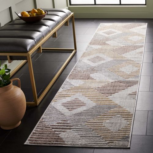 Tapis Palma 66 X 213 Cm Moderne Winter Beige
