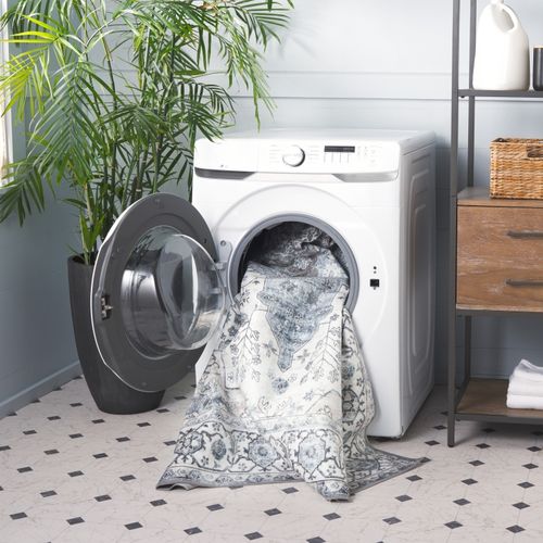 Tapis Arizona 122 X 122 Cm Traditionnel Coraline Ivory / Blue