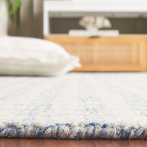 Tapis Ebony 69 X 274 Cm Geometrique Lira Bleu