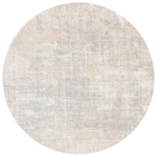 Tapis Rond Adirondack 91 X 91 Cm Abstrait Moderne Brianna Beige / Gris Ardoise