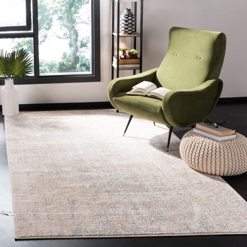 Tapis Adirondack 91 X 91 Cm Abstrait Moderne Brianna Beige / Gris Ardoise