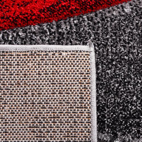 Tapis Hollywood 91 X 91 Cm Contemporain Deep Gris / Rouge