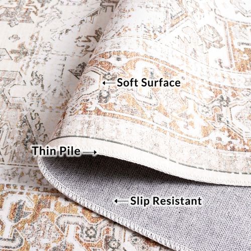 Tapis Arizona 76 X 183 Cm Traditionnel Bailee Beige / Or