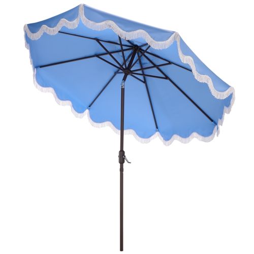 Parasol Henry Bleu Métal Open: 256 X 256 X 251 Close: 15 X 15 X 251