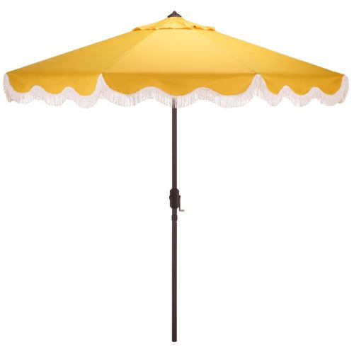 Parasol Henry Jaune Métal Open: 256 X 256 X 251 Close: 15 X 15 X 251