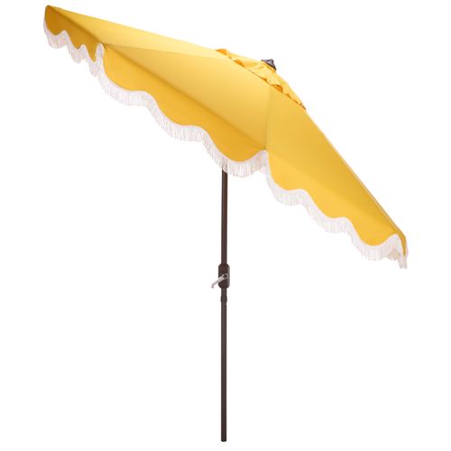 Parasol Henry Jaune Métal Open: 256 X 256 X 251 Close: 15 X 15 X 251