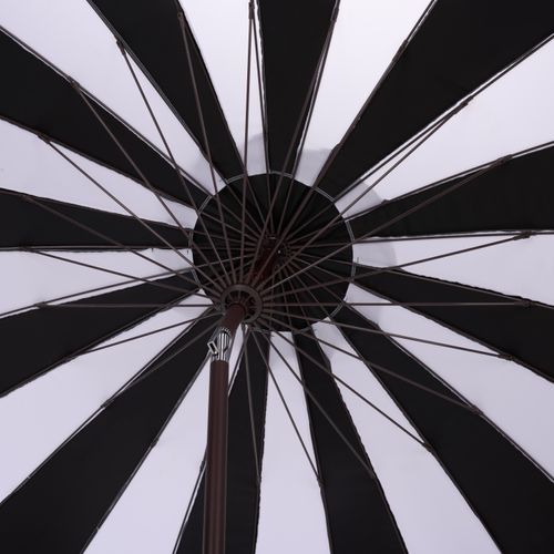 Parasol Samuel Noir Métal Open: 256 X 256 X 251 Close: 15 X 15 X 251