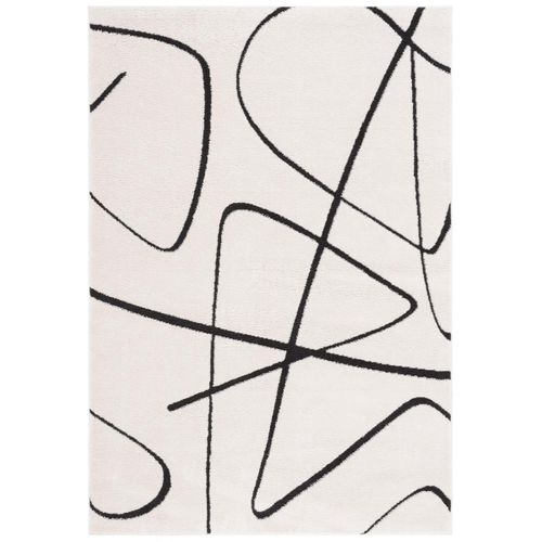 Tapis Lindsay Shag 183 X 244 Cm Moderne Beatrix Ivoire / Noir