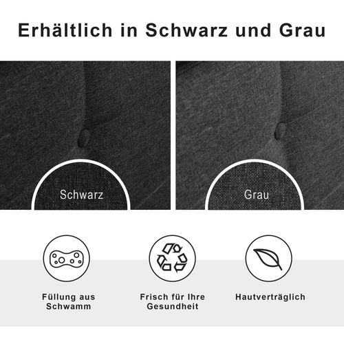 Lit Simple Rembourré 90x200cm-cadre De Lit Avec Éclairage LED-sommier à Lattes En Bois-gris