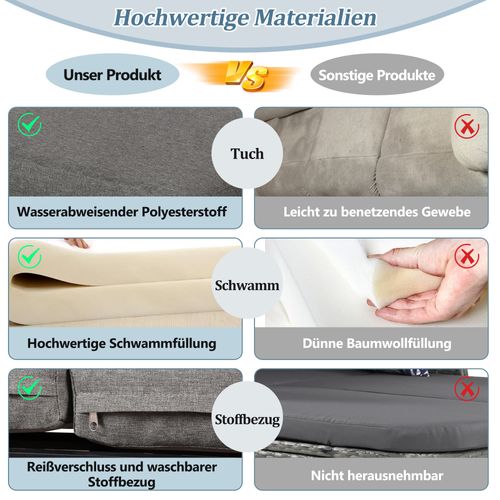 Ensemble De Salon De Jardin En Aluminium Avec Coussins - Gris