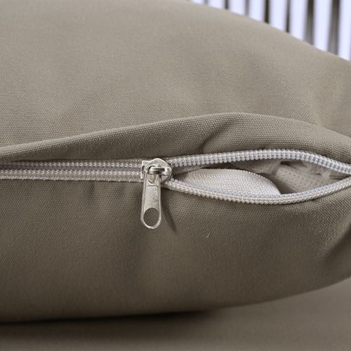 Set Lounge En L Extérieur (2 Canapés + Table) - Corde Grise, Réglable + Coussins Fournis