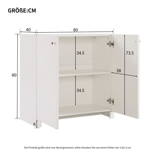 Buffet Avec 2 Portes-meuble De Salon-buffet Haut-meuble Haut-blanc Crème