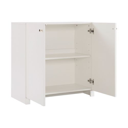 Buffet Avec 2 Portes-meuble De Salon-buffet Haut-meuble Haut-blanc Crème