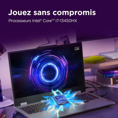 PC Portable Gamer  Loq 15irx10 - Sans Windows - 15'' Fhd 144hz - Core I7-13700hx - Rtx 5060 100w -