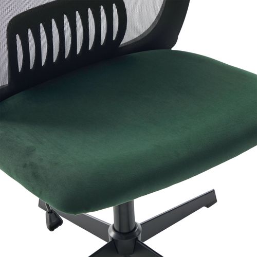 Fauteuil De Bureau Chaise Bureau Roulettes Réglable Hauteur Pivotante à 360°velours Vert