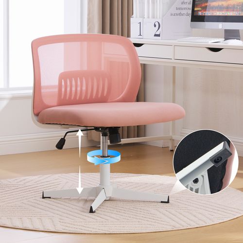 Fauteuil De Bureau Chaise Bureau Roulettes Réglable Hauteur Pivotante à 360°maille Respirante Rose