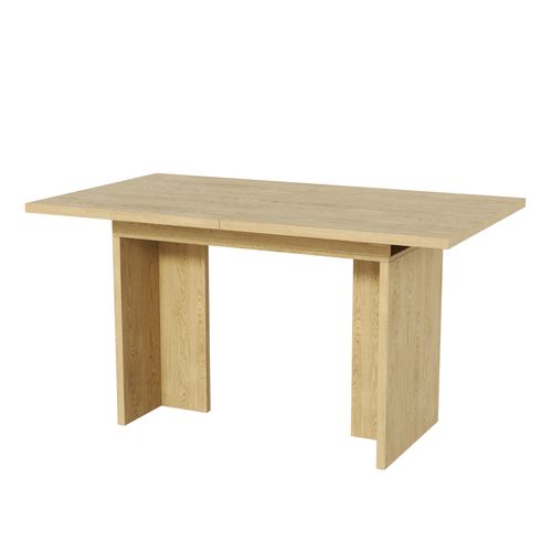 Table à Manger Extensible 140-180x80cm 6-8 Personnes Table De Salle à Manger Plateau Extensiblechêne