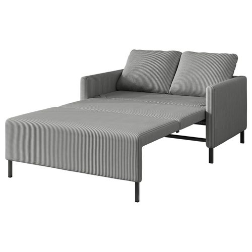Canapé Convertible 2 Places En Velours Côtelé,canapé-lit Moderne Avec Accoudoir,gris