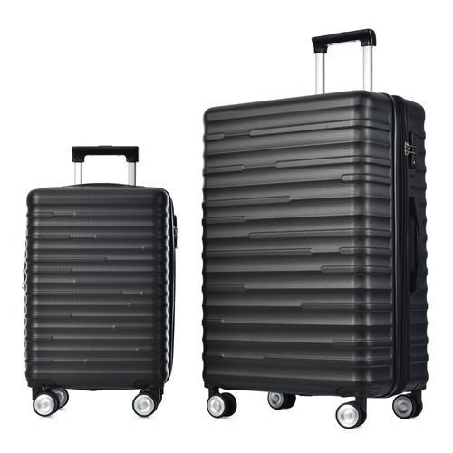 Set De Valises 3 Pièces Abs Poignée Télescopique Serrure Tsa Capacité Extensible Voyages D'affaires