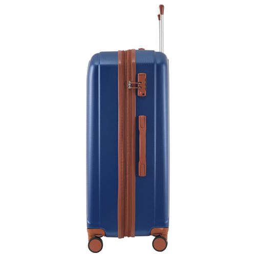 Set De Valises 4 Pièces Plastique Abs Robuste Poignée Télescopique Voyages D'affaires Bleu