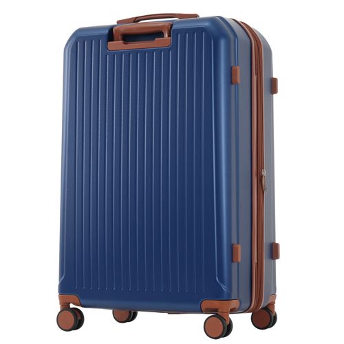 Set De Valises 4 Pièces Plastique Abs Robuste Poignée Télescopique Voyages D'affaires Bleu