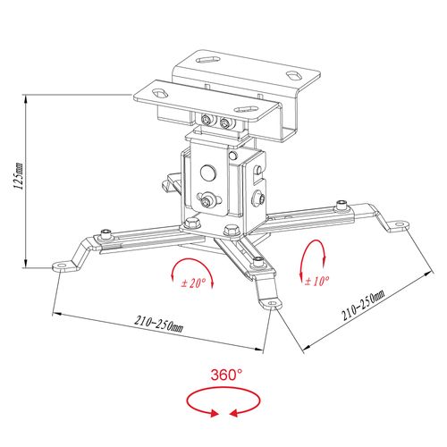 PCM 400 00-12 - Support plafond pour vidéoprojecteur